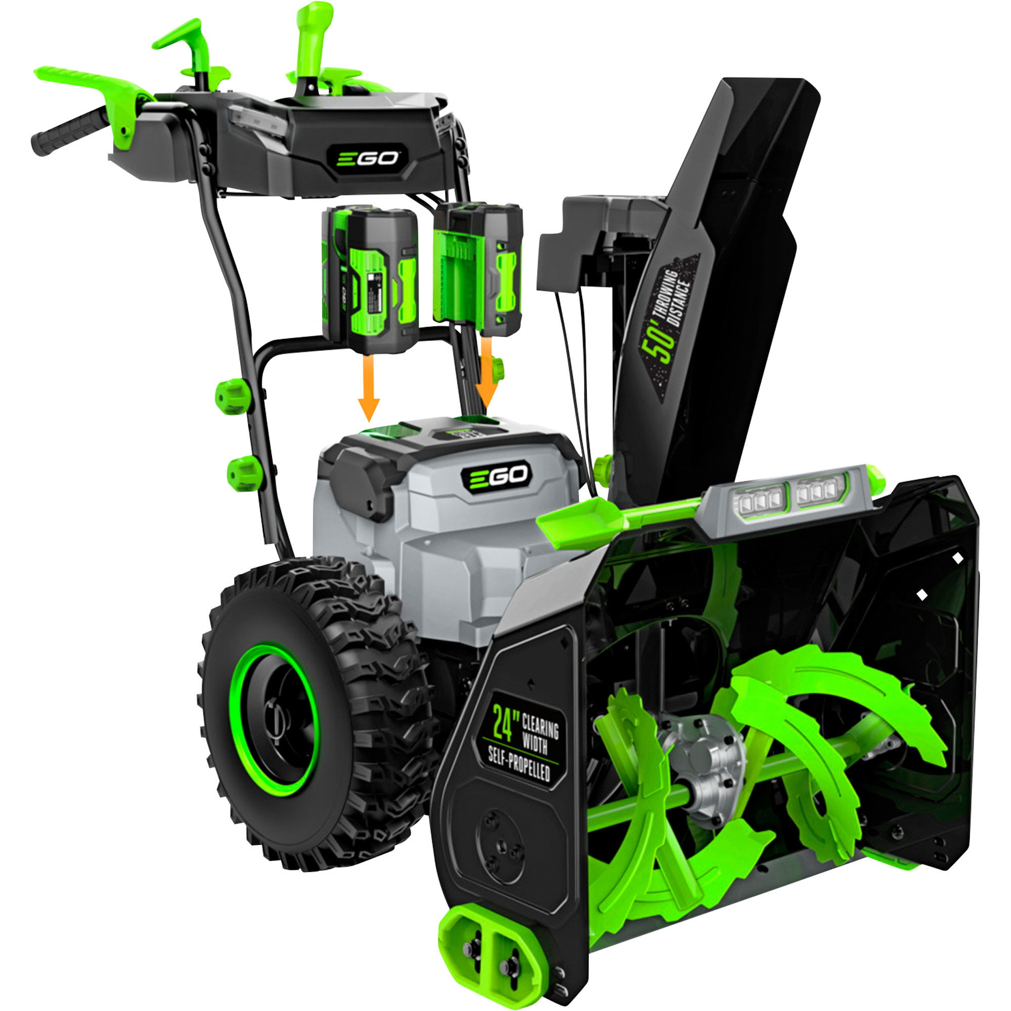 EGO Power+ 2Stage Cordless Snow Blower, 24in., Two 56V LiIon